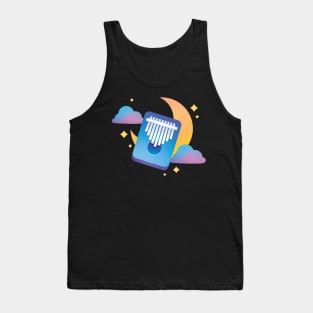 Kalimba Blue Night Moon Stars Tank Top